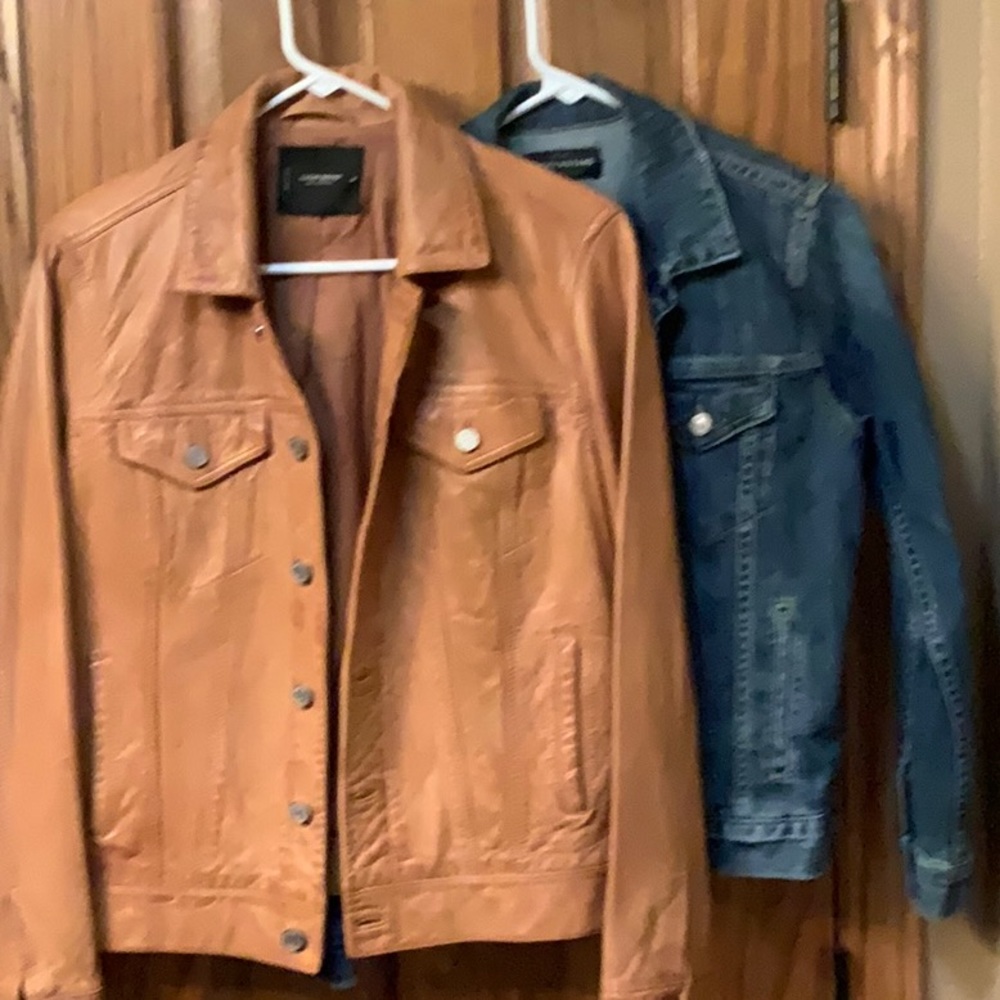 Leather Jean jacket